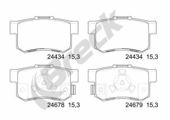 BRECK Bremsbelagsatz, Scheibenbremse